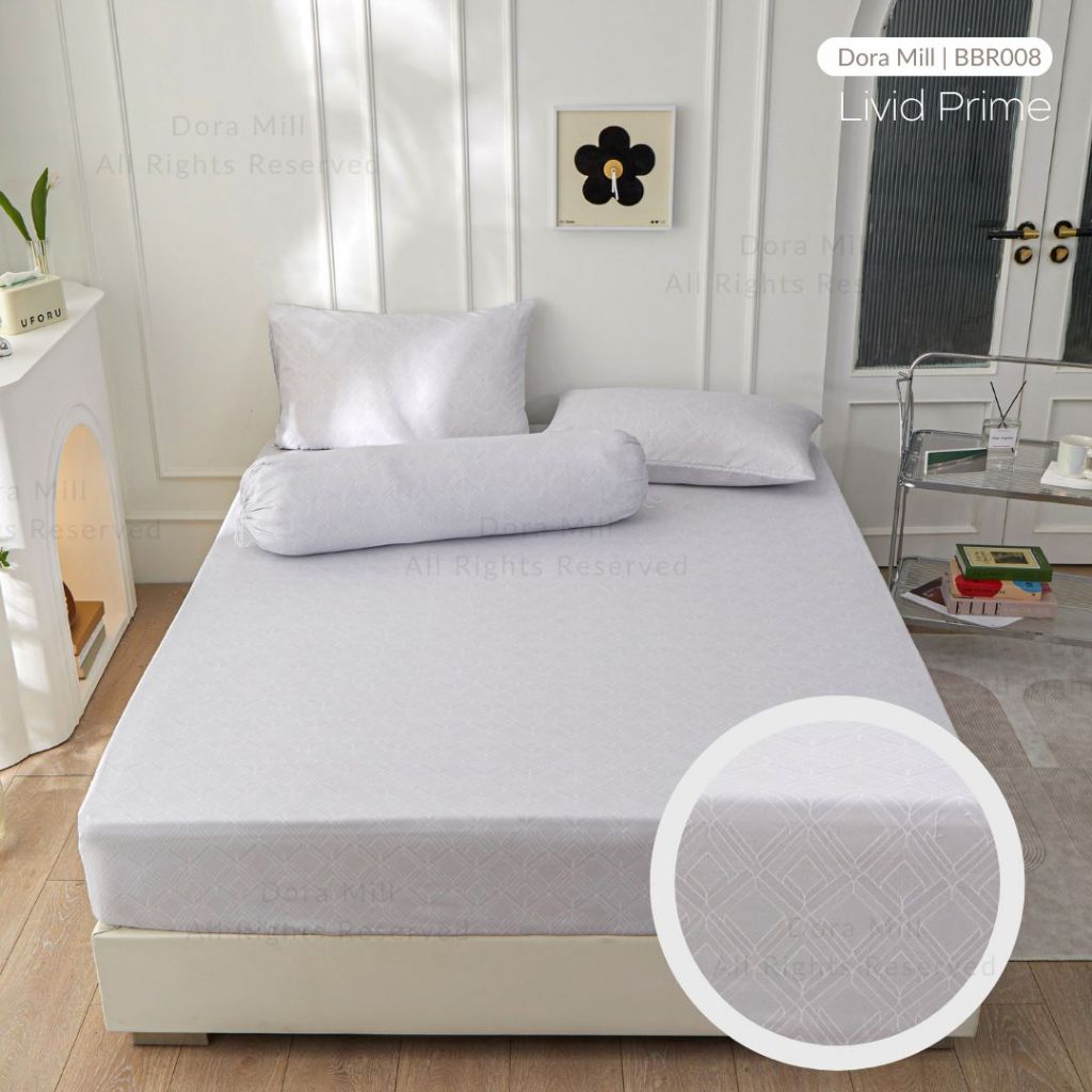 Dora Mill Bunga Series Aloe Cotton Fitted Bedsheet with Pillow & Bolster Case #BBR