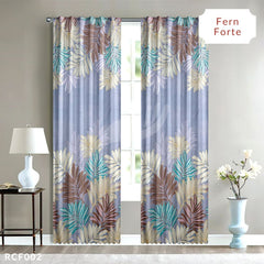 Dora Mill Bunga Series Semi Blackout Curtain – 2-in-1 Hook & Rod Design #RCF