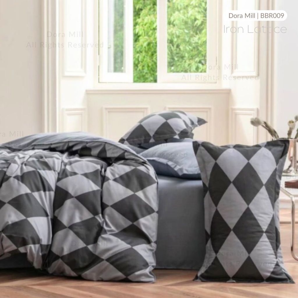 Dora Mill Bunga Series Aloe Cotton Fitted Bedsheet with Pillow & Bolster Case #BBR