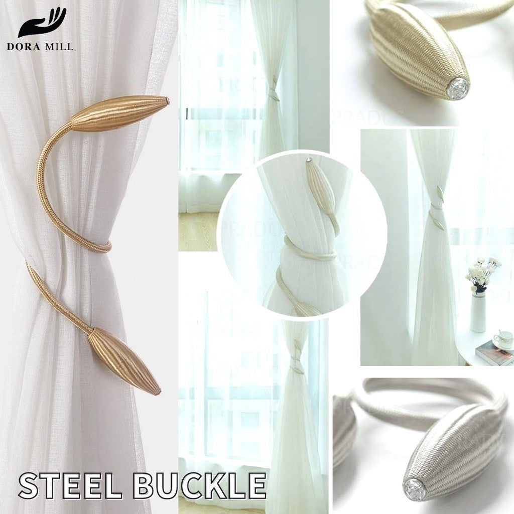 Dora Mill Curtain Magnet Buckle Strap – Easy Tieback/ Curtain Tassels #RMB