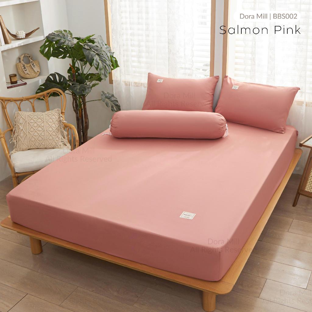 Dora Mill Plain Series Aloe Cotton Bedsheet with Bolster Case – Super Single / Queen #BBS