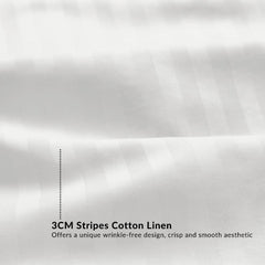 Sarung Bantal Koleksi Hotel Dora Mill 3cm Stripe – Linen Kapas dengan Kemasan Satin Kristal #ACY
