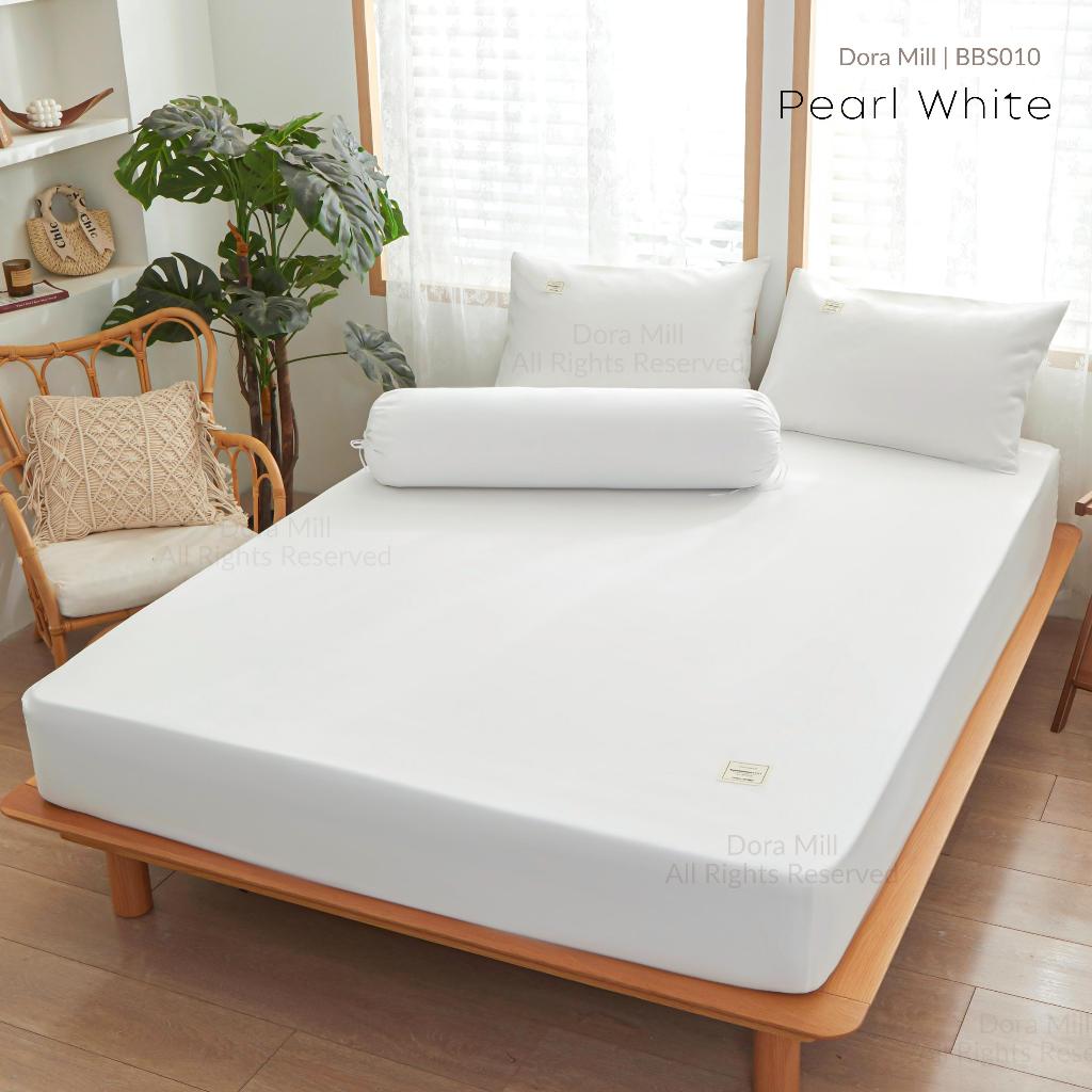Cadar Katil Kapas Aloe Siri Polos Dora Mill dengan Sarung Bolster – Super Single / Queen #BBS