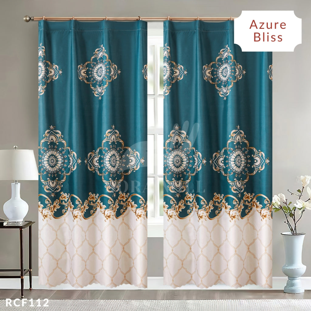 Dora Mill Bunga Series Semi Blackout Curtain – 2-in-1 Hook & Rod Design #RCF