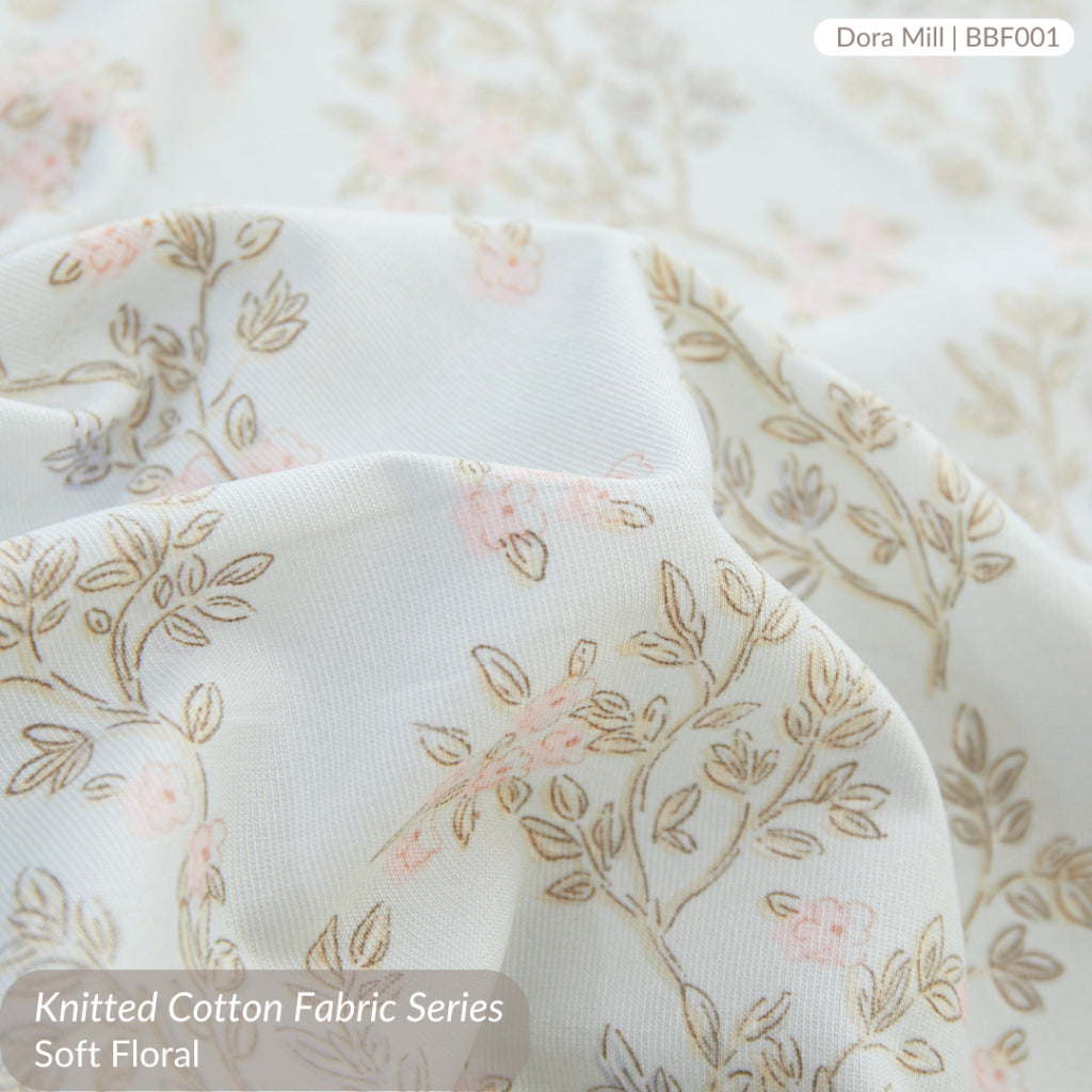 Knitted Cotton Fitted Bedsheet set w/Pillow case & Bolster case