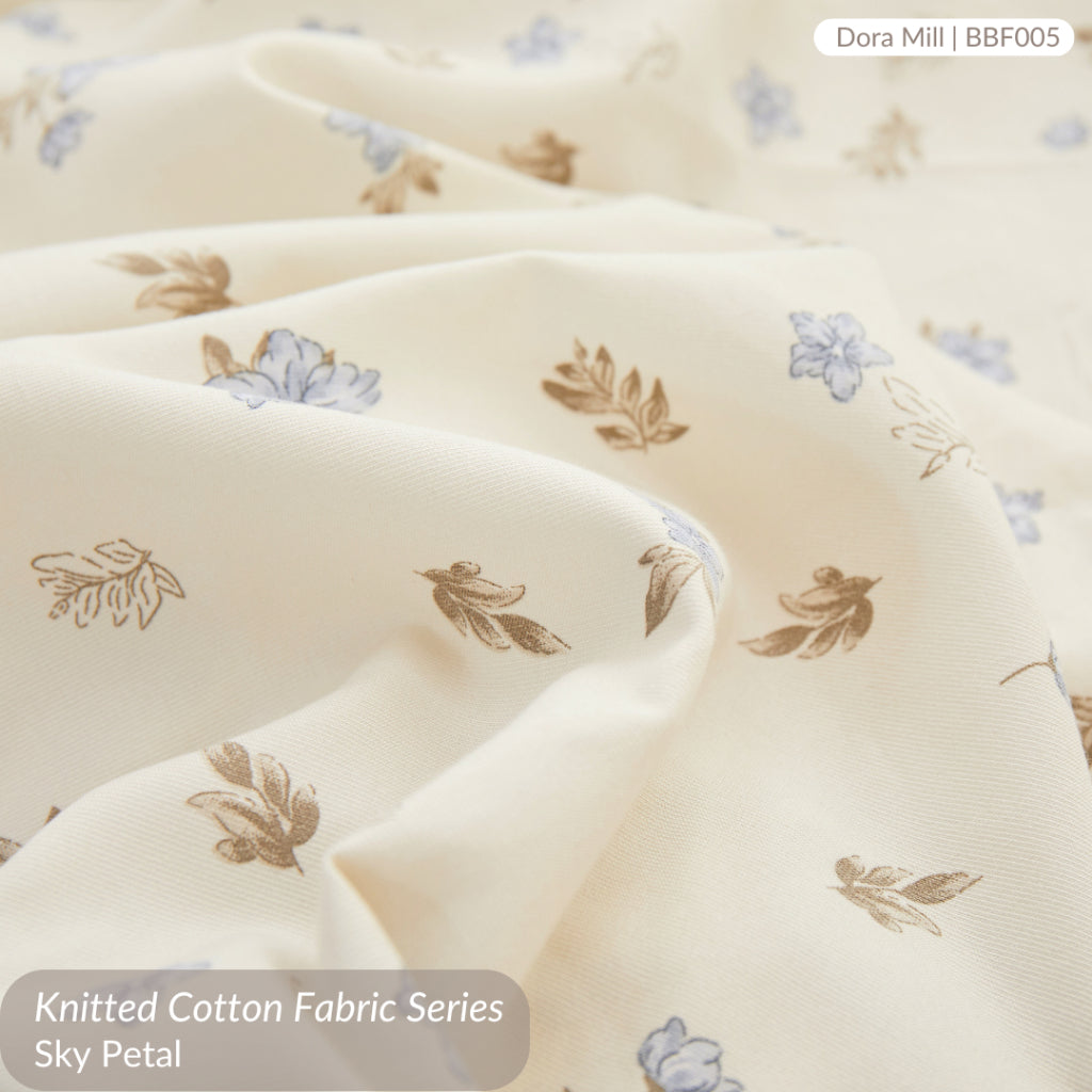 Knitted Cotton Fitted Bedsheet set w/Pillow case & Bolster case