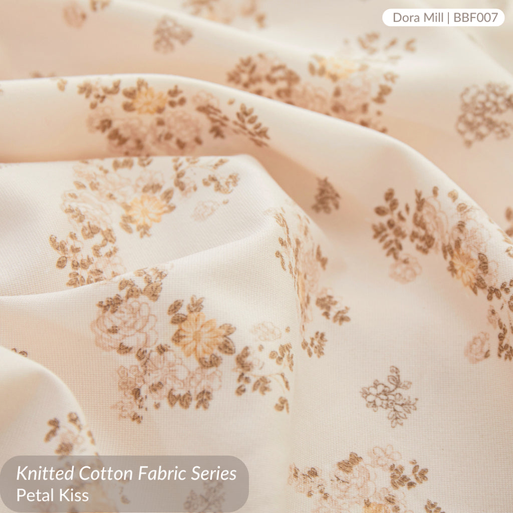 Knitted Cotton Fitted Bedsheet set w/Pillow case & Bolster case