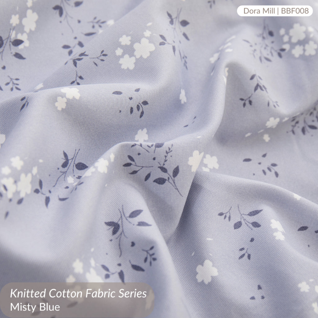 Knitted Cotton Fitted Bedsheet set w/Pillow case & Bolster case