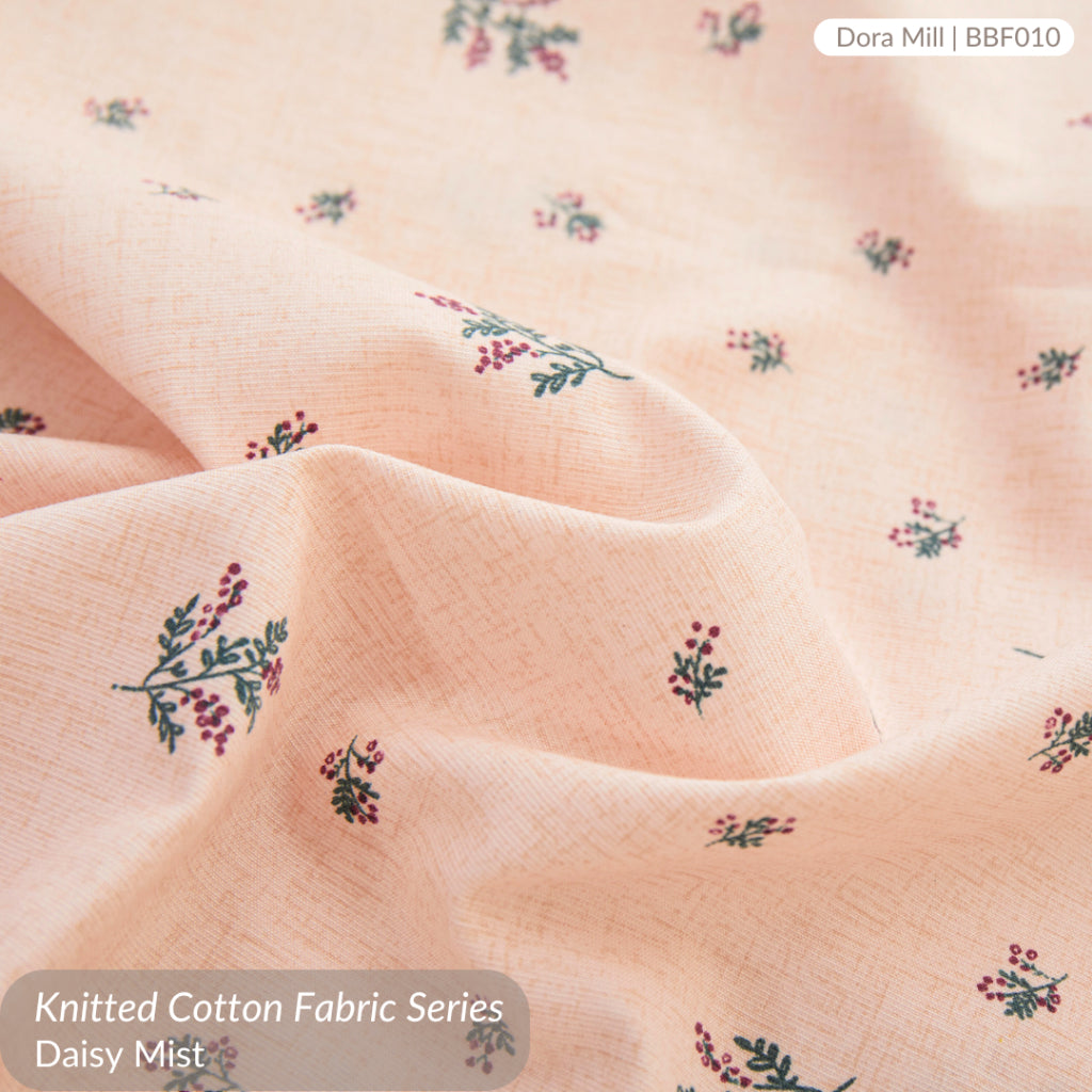 Knitted Cotton Fitted Bedsheet set w/Pillow case & Bolster case