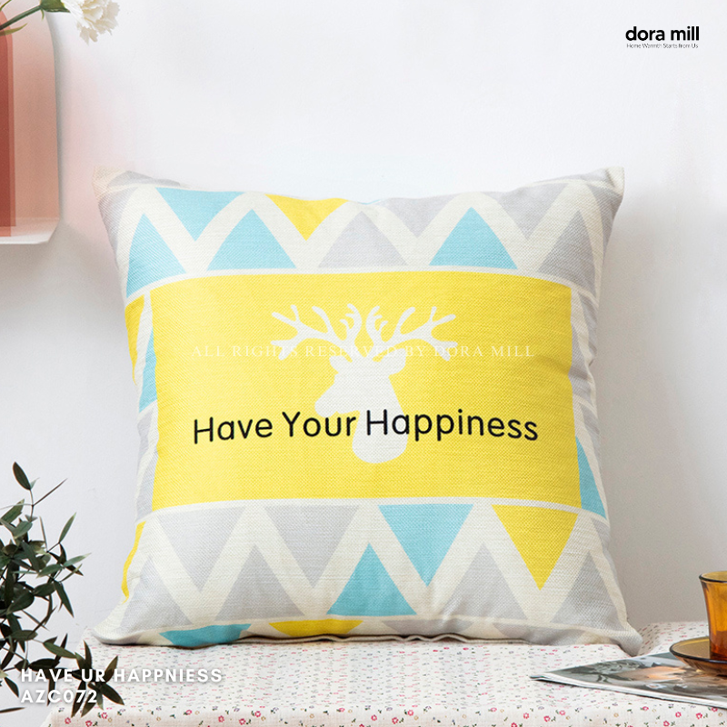 Dora Mill Home Series Linen Cotton Throw Pillow Case – Sofa Cushion Cover #AZC