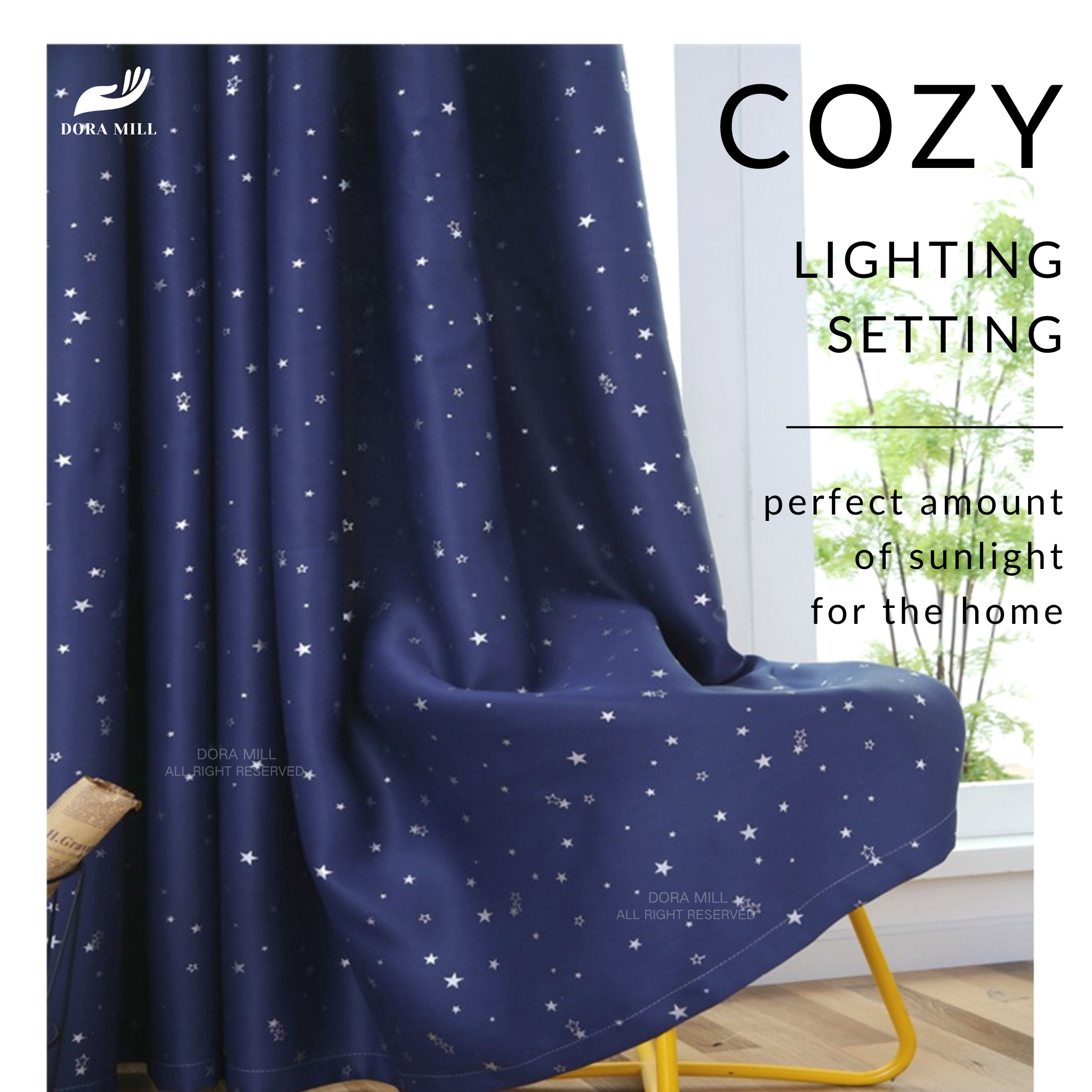 85% Light Blocking Curtains 2in1 Installation with Rod Pocket and Hook Design for Bedroom or Living Room by Dora Mill #RCY