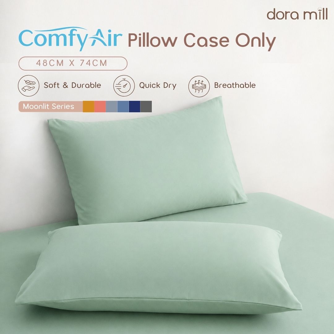 DORAMILL ComfyAir Plain Colour Pillow Case #ACD