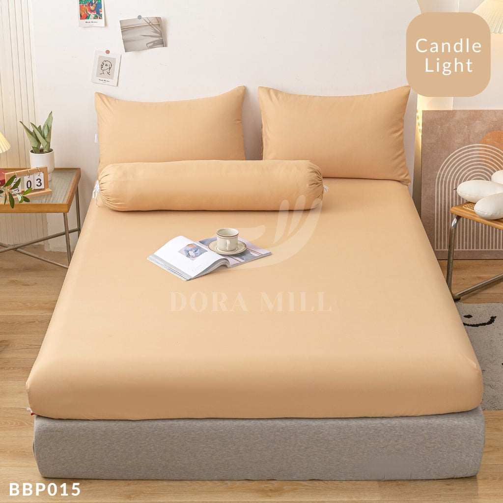 DORAMILL ComfyAir Plain Colour Duvet Cover Comforter Fitted Bedsheet Set #BDP