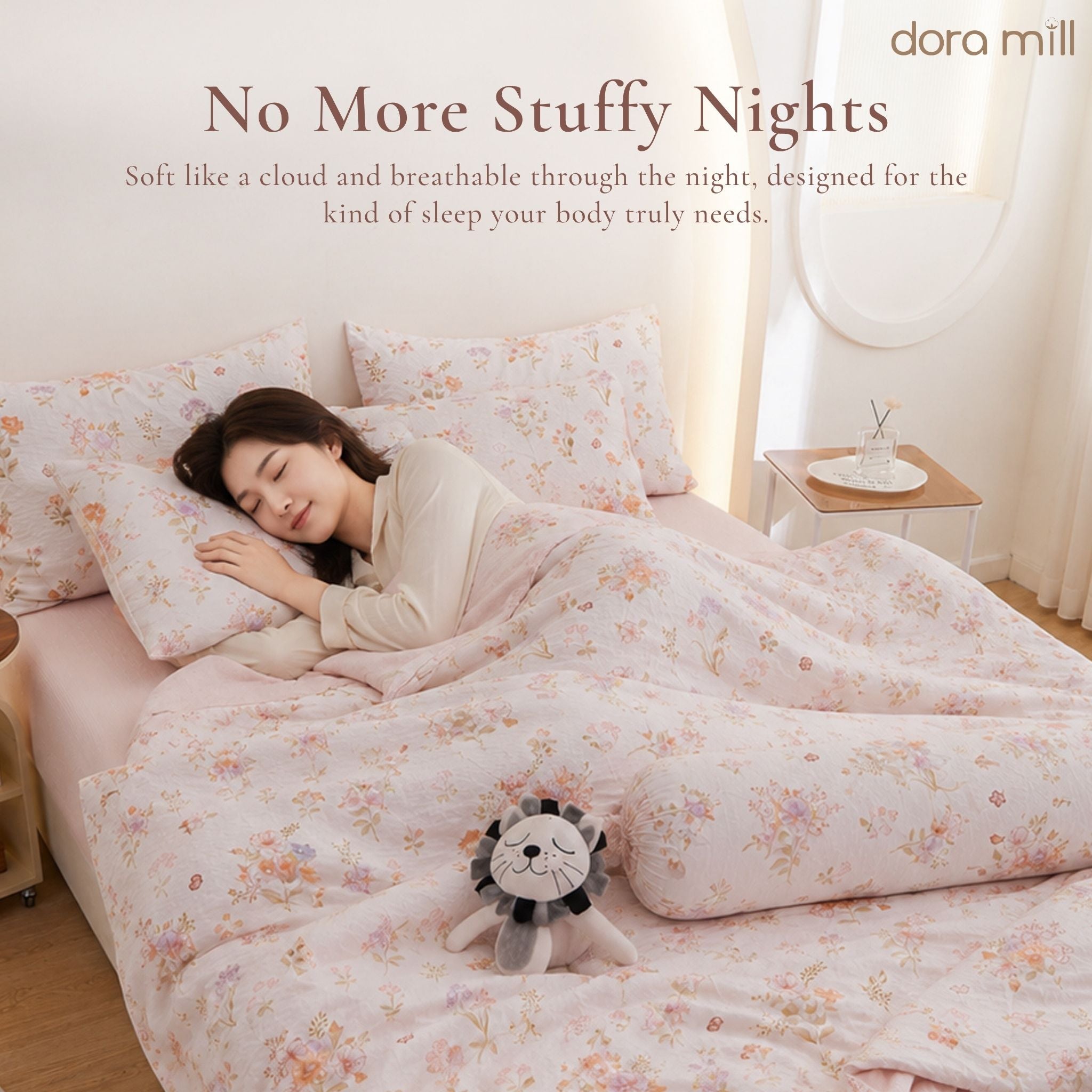 DORAMILL Premium AirWeave Cotton Comforter Bedsheet Set #BCH
