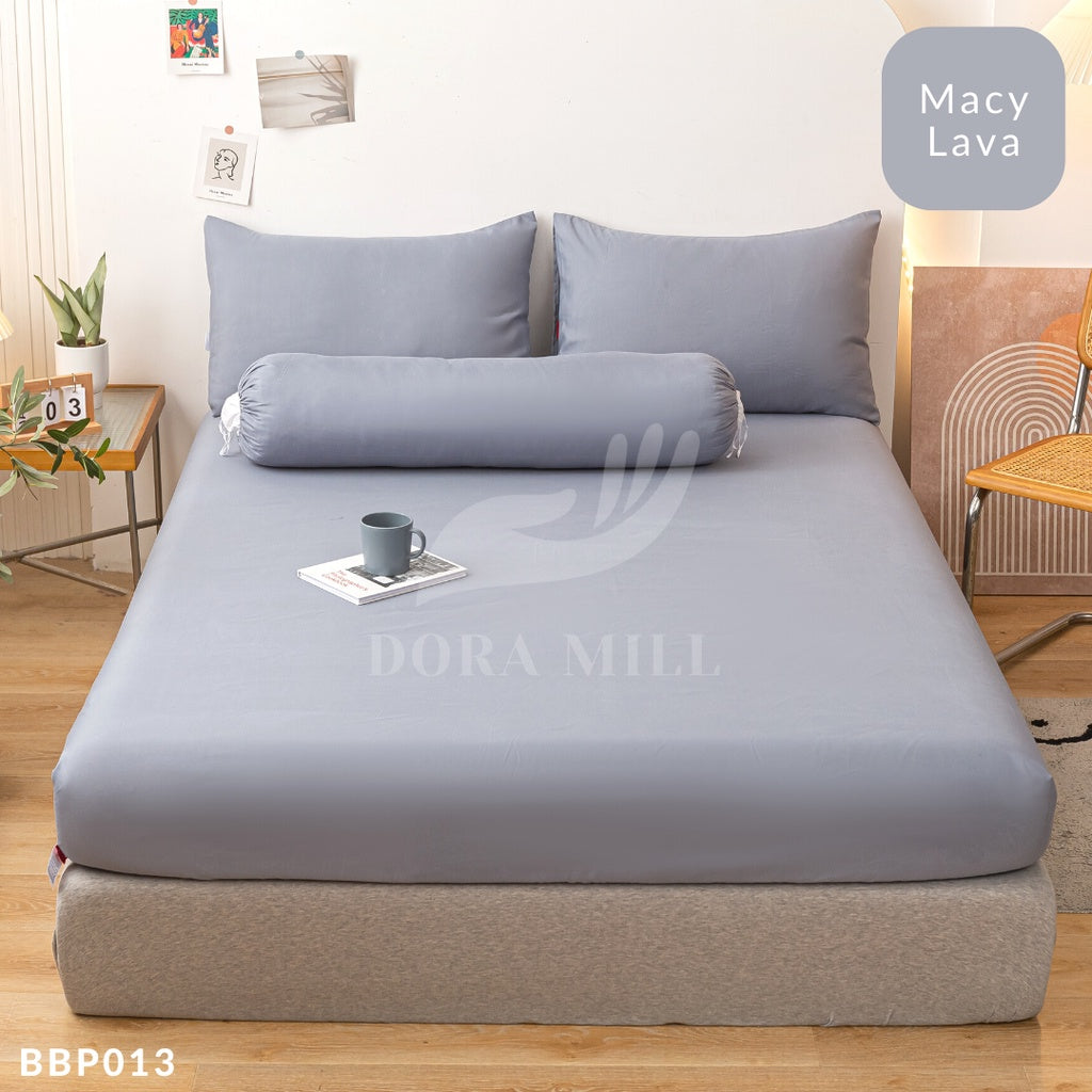 DORAMILL ComfyAir Plain Colour Duvet Cover Comforter Fitted Bedsheet Set #BDP