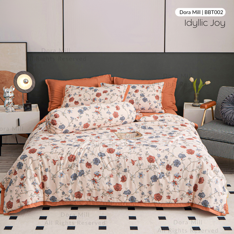 Washed Cotton Linen Summer Comforter 5in1 Bedsheet Set by Dora Mill #BBT