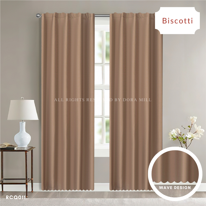 Dora Mill Classic Plain Series Semi Blackout Curtain – 2-in-1 Hook & Rod Use #RCQ