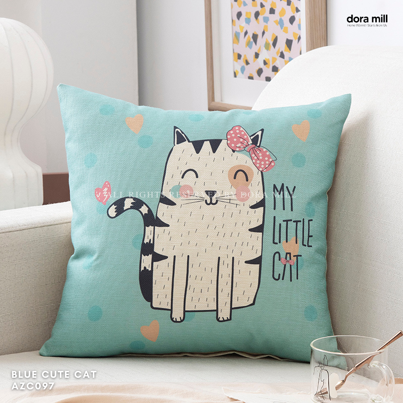 Dora Mill Home Series Linen Cotton Throw Pillow Case – Sofa Cushion Cover #AZC