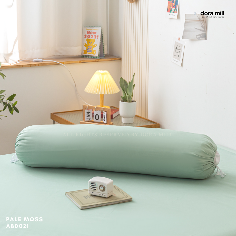 Minimalist Plain Aloe Cotton Quilt Cover Fitted Bedsheet Set by Dora Mill #BAP