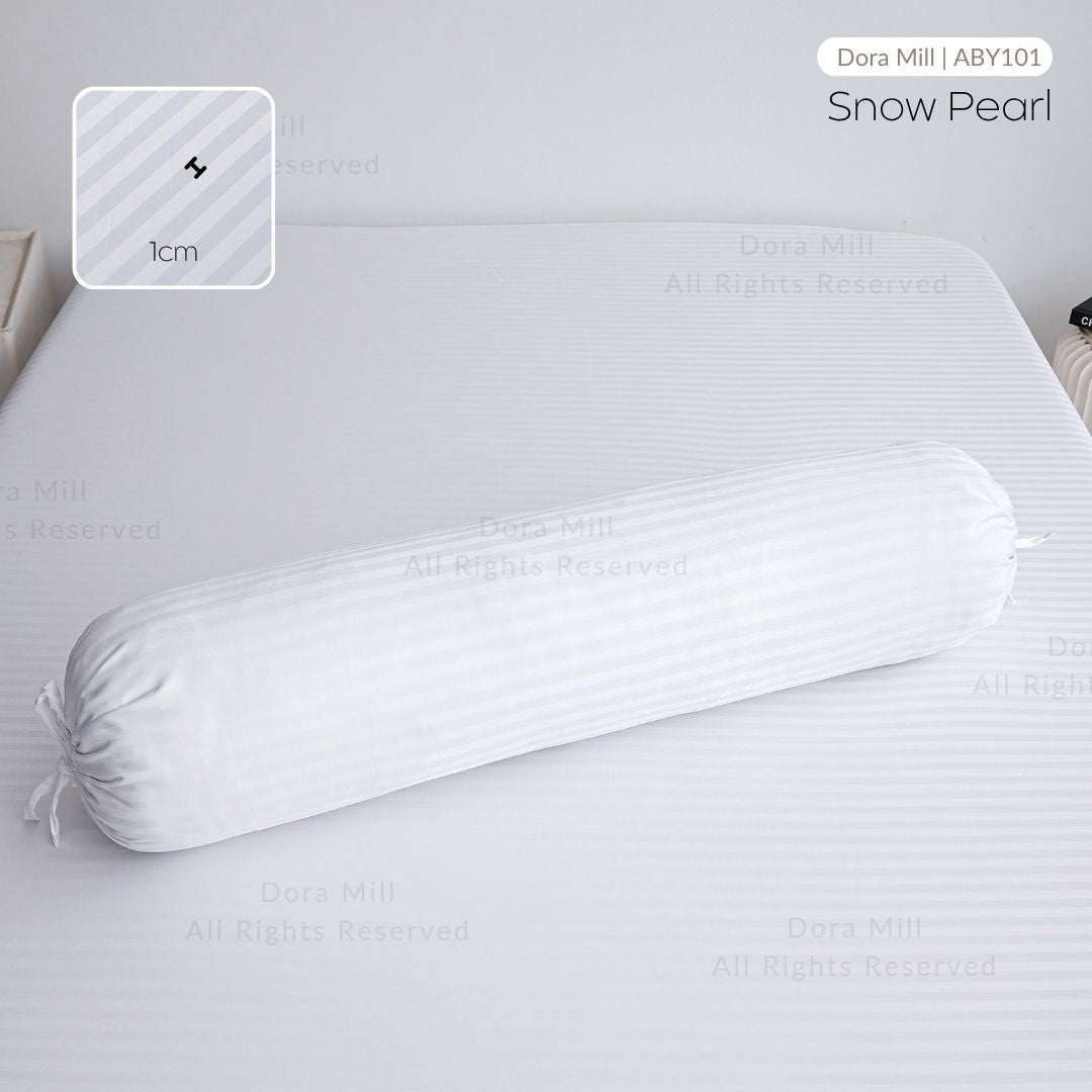 DORAMILL Crystal Satin Stripes Plain Colour Bolster Case #ABY