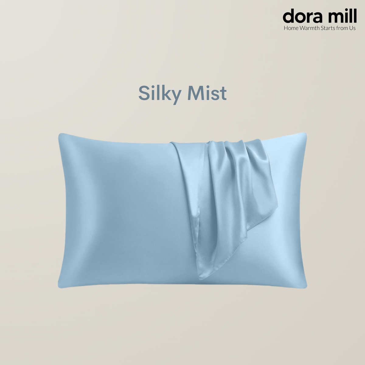 Dora Mill Plain Color Long Staple Cotton Pillowcase 48cm X 70cm