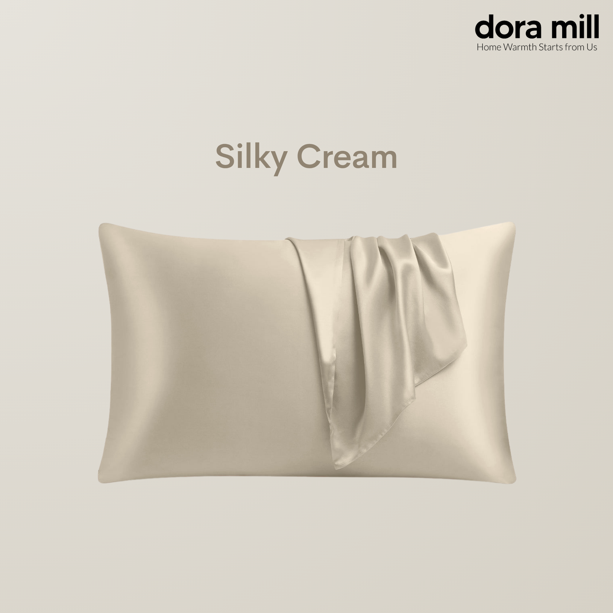 Dora Mill Plain Color Long Staple Cotton Pillowcase 48cm X 70cm