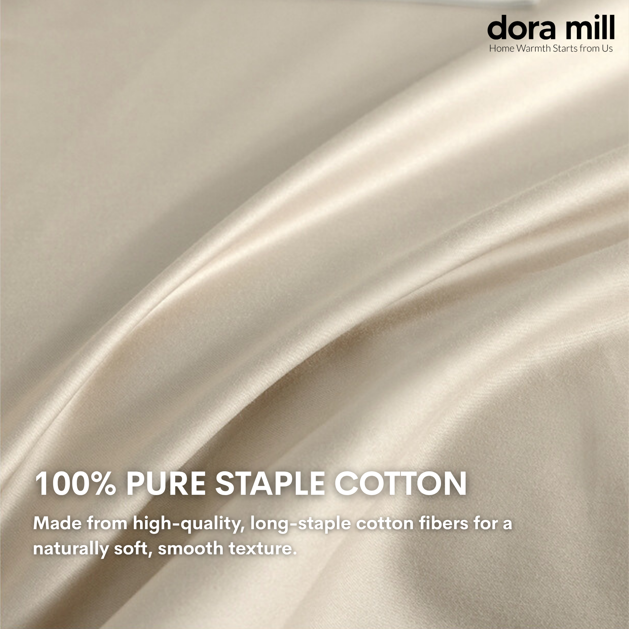 Dora Mill Plain Color Long Staple Cotton Pillowcase 48cm X 70cm