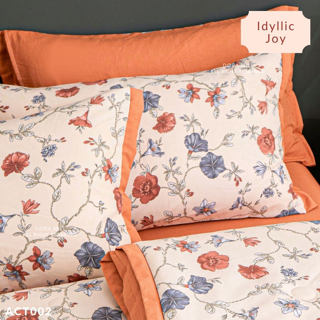 DORAMILL Premium AirWeave Washed Cotton Linen Feel  3in1Single/5in1 Queen King Comforter Bedsheet Set SoyBean Fiber #BBT