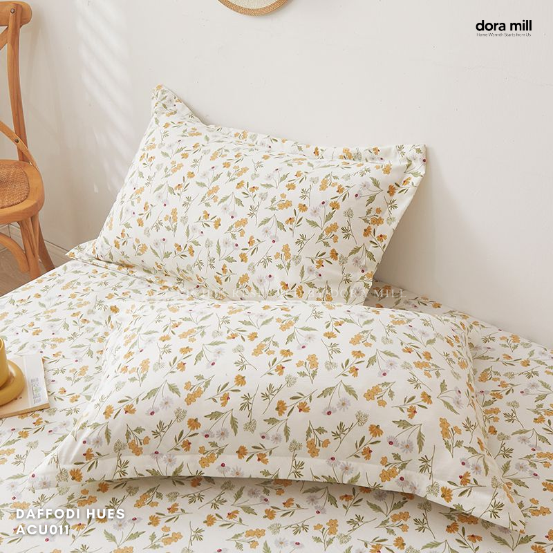 Dora Mill Washed Cotton Linen Bedsheet Set - Single/Queen/King