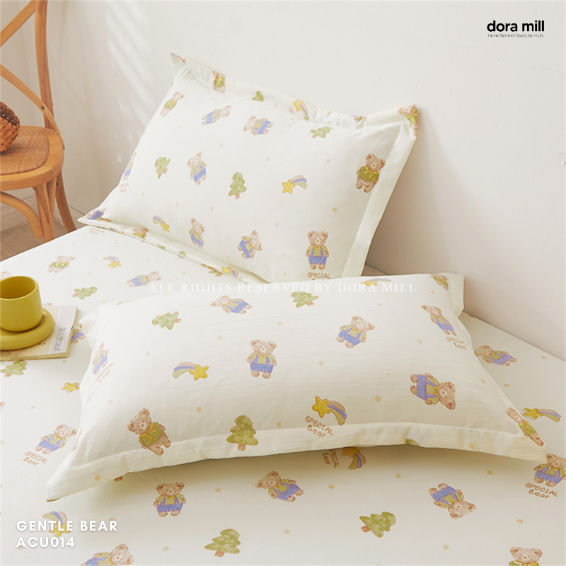 Dora Mill Washed Cotton Linen Bedsheet Set - Single/Queen/King