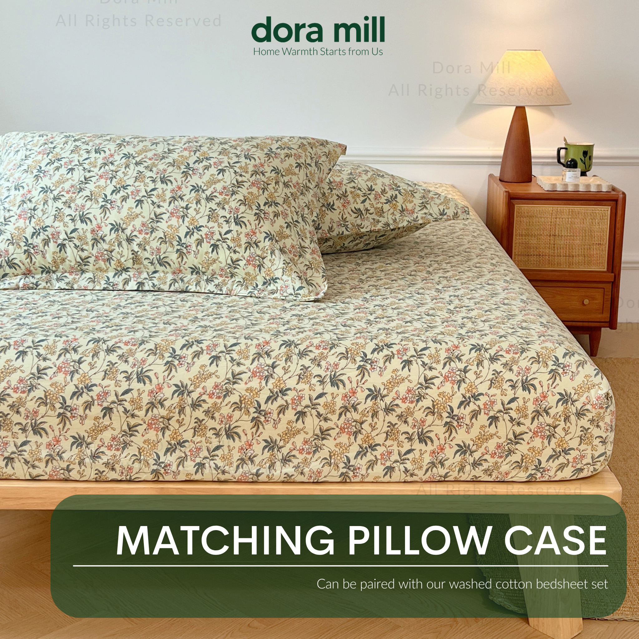 Sarung Bantal Linen Kapas Dicuci Dora Mill – Sarung Bantal Rekaan Segar &amp; Minimalis Gaya Ins #ACU