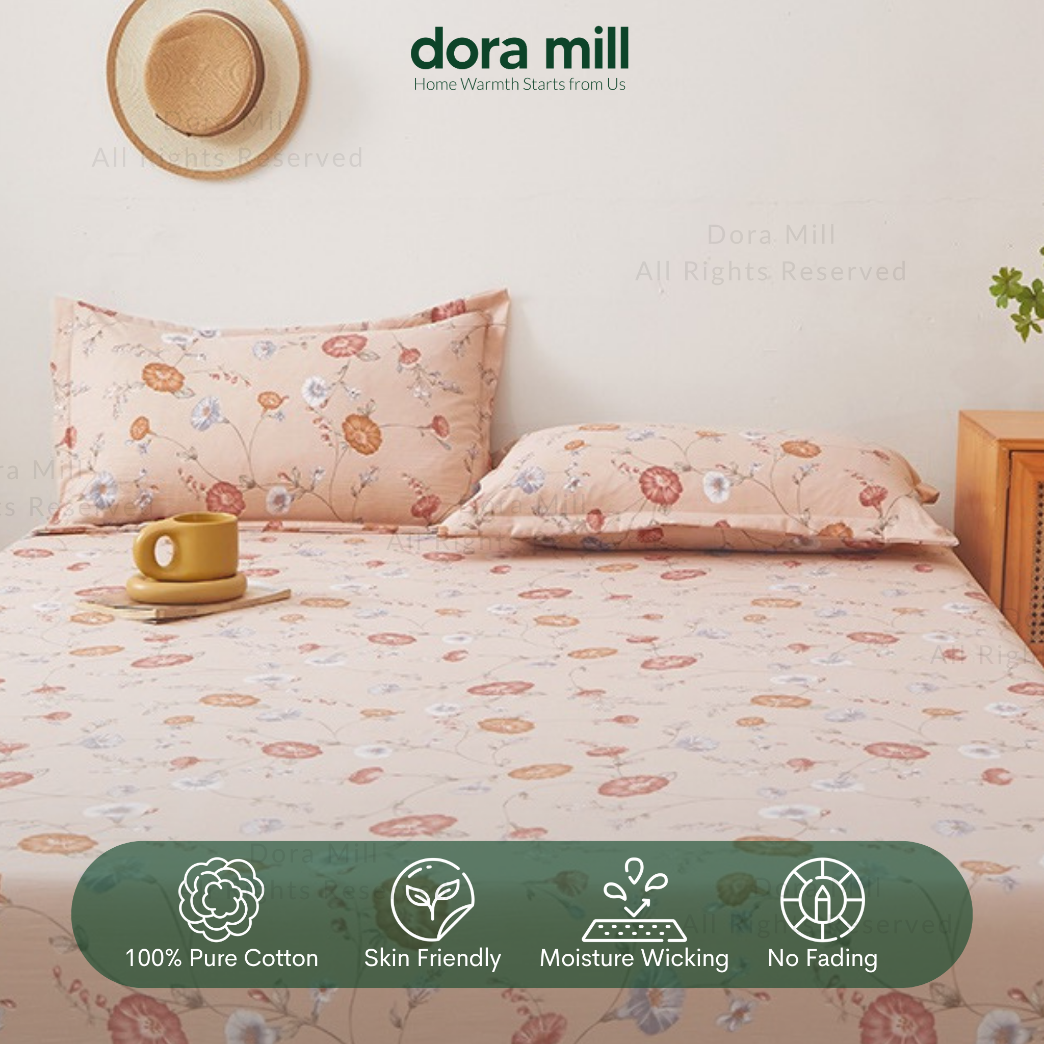 Sarung Bantal Linen Kapas Dicuci Dora Mill – Sarung Bantal Rekaan Segar &amp; Minimalis Gaya Ins #ACU
