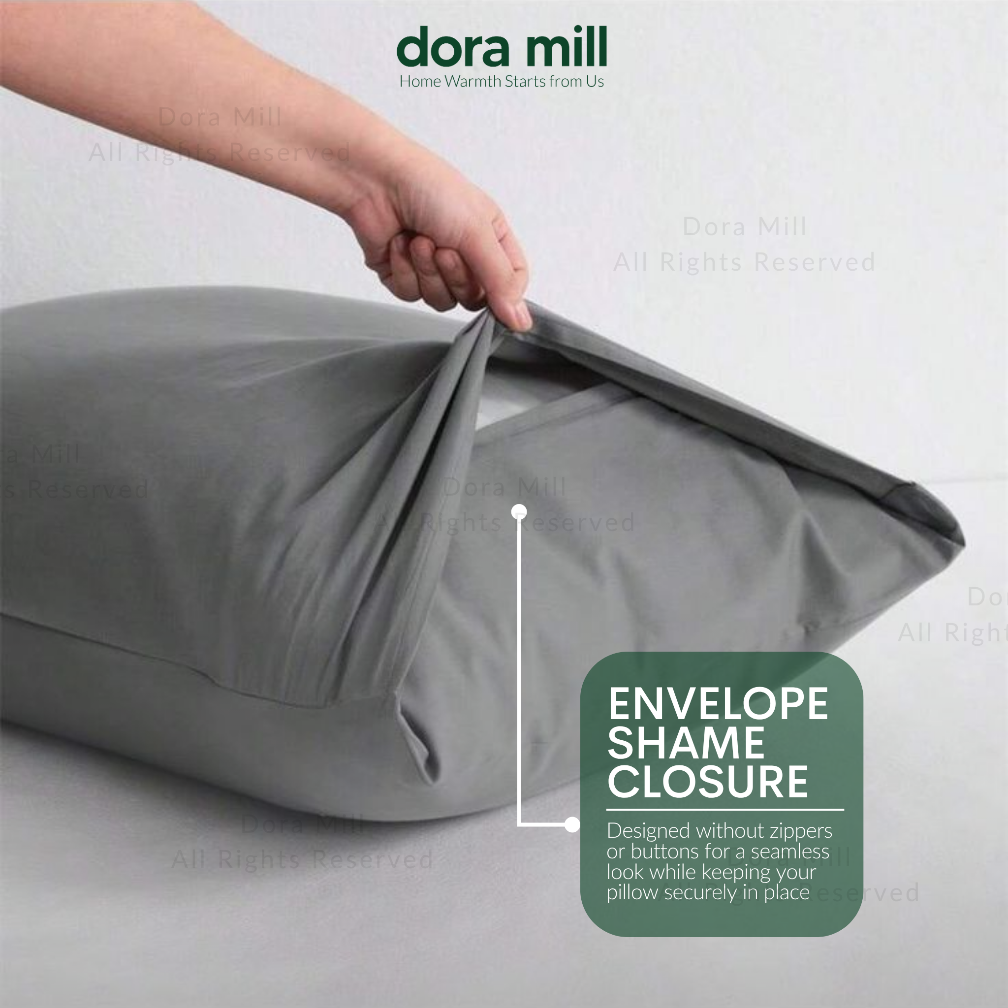Sarung Bantal Linen Kapas Dicuci Dora Mill – Sarung Bantal Rekaan Segar &amp; Minimalis Gaya Ins #ACU
