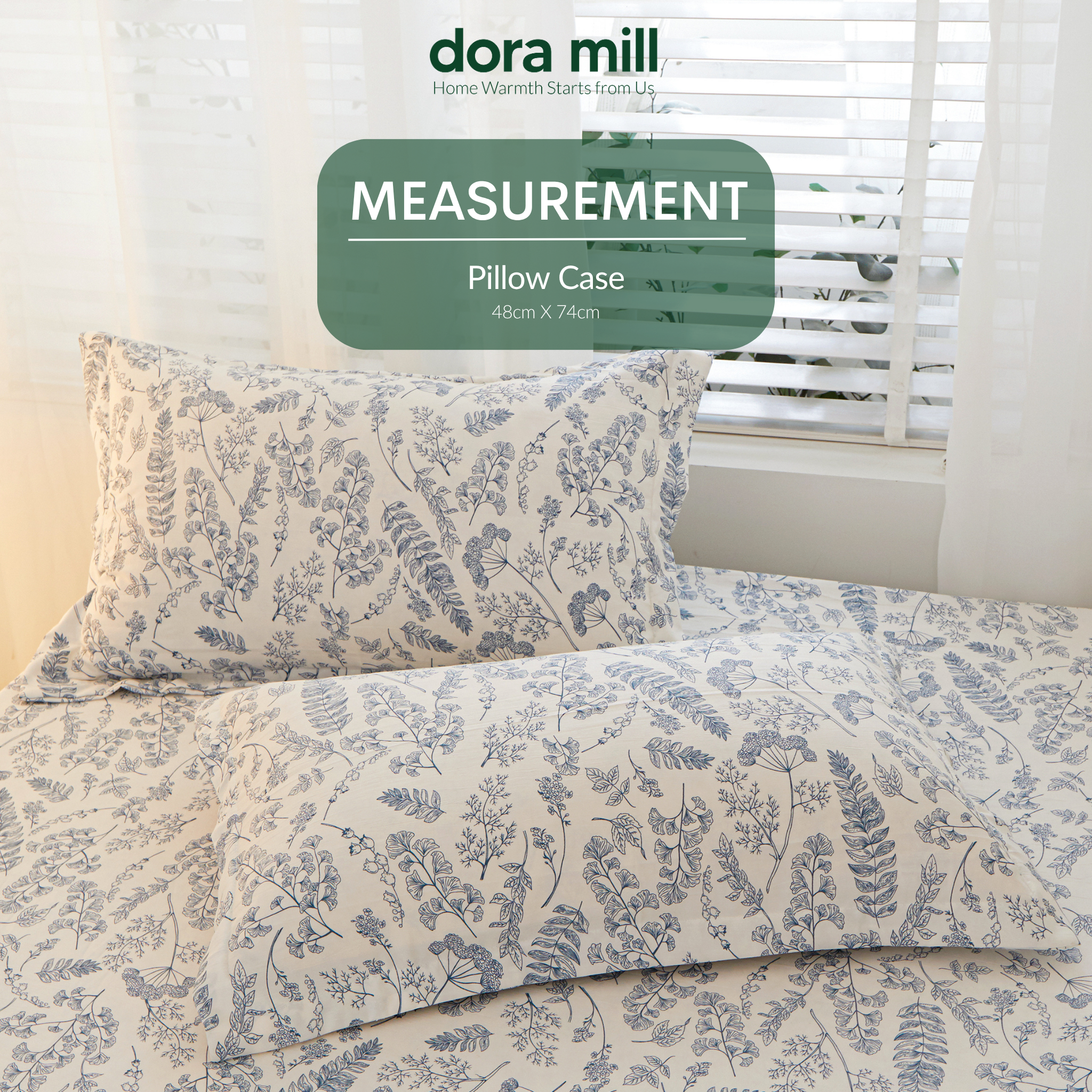 Sarung Bantal Linen Kapas Dicuci Dora Mill – Sarung Bantal Rekaan Segar &amp; Minimalis Gaya Ins #ACU
