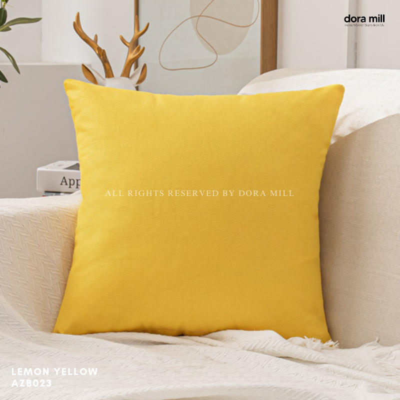 Plain Linen Cushion Cover for Sofa or Bed Soft Decorative Throw Pillow Case by Dora Mill #AZB