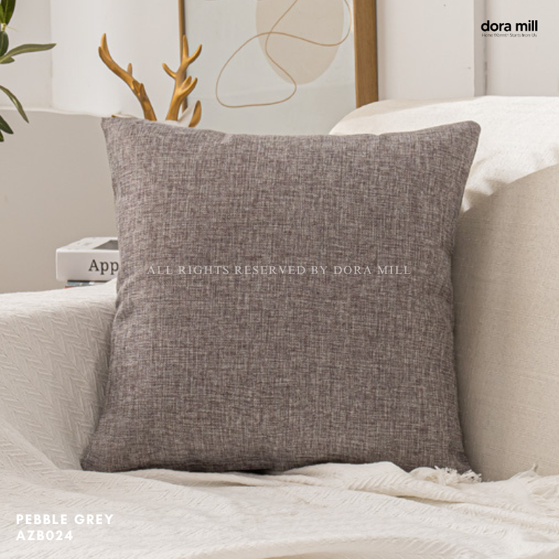 Plain Linen Cushion Cover for Sofa or Bed Soft Decorative Throw Pillow Case by Dora Mill #AZB
