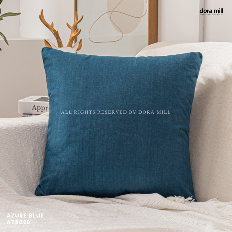 Plain Linen Cushion Cover for Sofa or Bed Soft Decorative Throw Pillow Case by Dora Mill #AZB