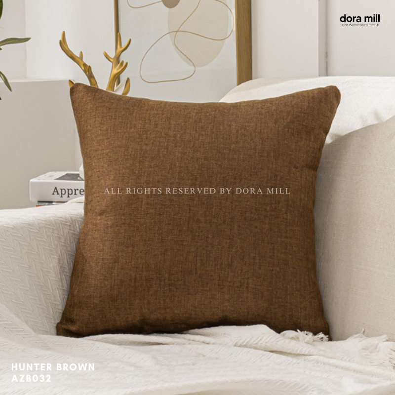 Plain Linen Cushion Cover for Sofa or Bed Soft Decorative Throw Pillow Case by Dora Mill #AZB