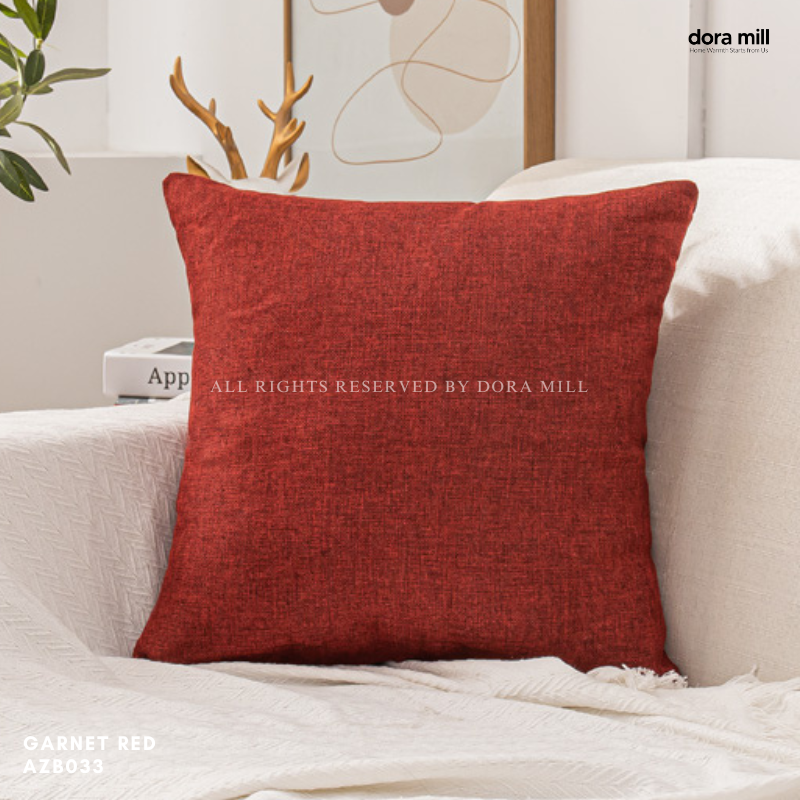 Plain Linen Cushion Cover for Sofa or Bed Soft Decorative Throw Pillow Case by Dora Mill #AZB