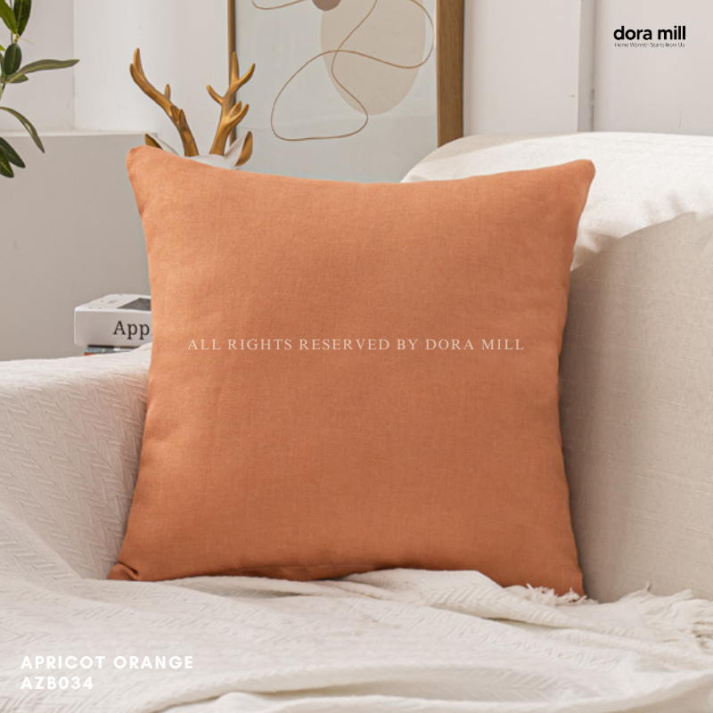Plain Linen Cushion Cover for Sofa or Bed Soft Decorative Throw Pillow Case by Dora Mill #AZB