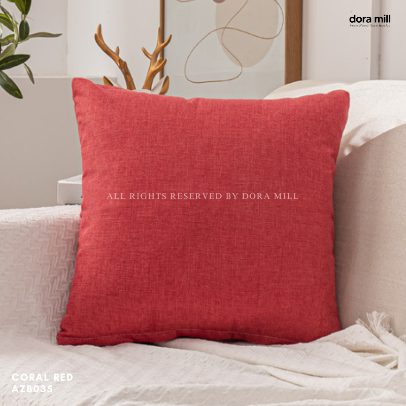 Plain Linen Cushion Cover for Sofa or Bed Soft Decorative Throw Pillow Case by Dora Mill #AZB