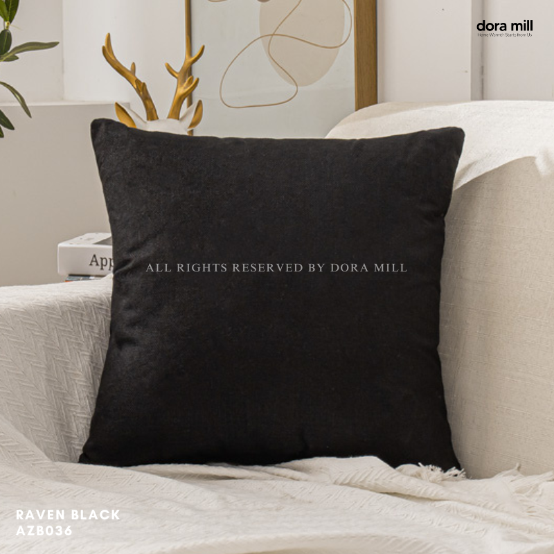 Plain Linen Cushion Cover for Sofa or Bed Soft Decorative Throw Pillow Case by Dora Mill #AZB