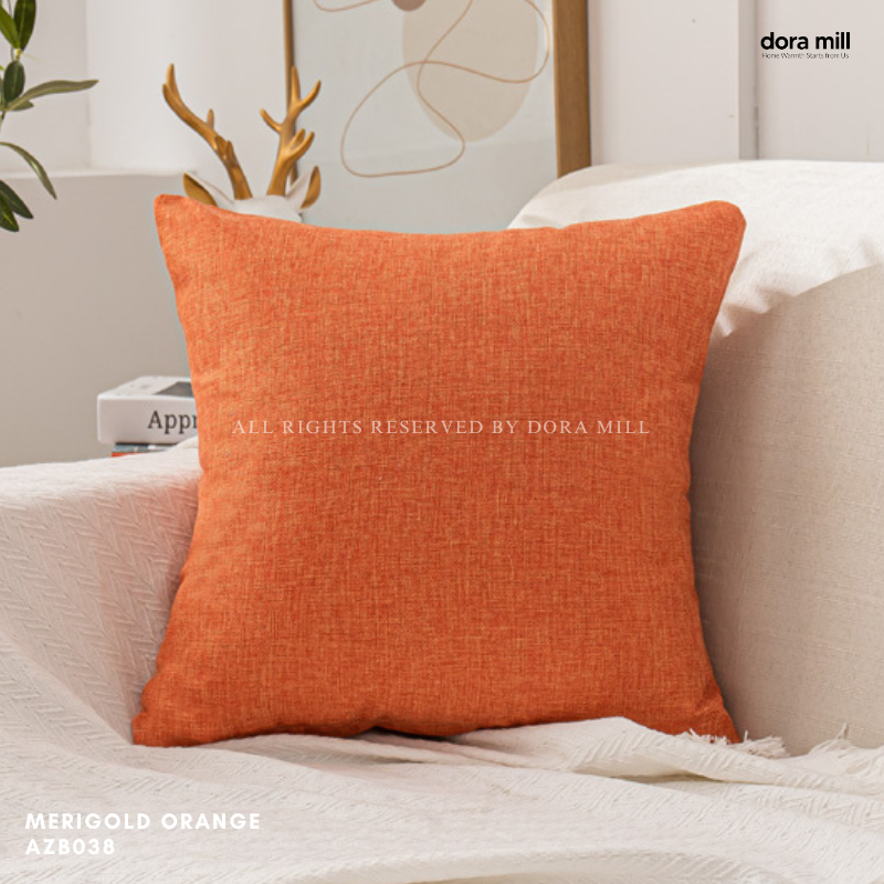 Plain Linen Cushion Cover for Sofa or Bed Soft Decorative Throw Pillow Case by Dora Mill #AZB