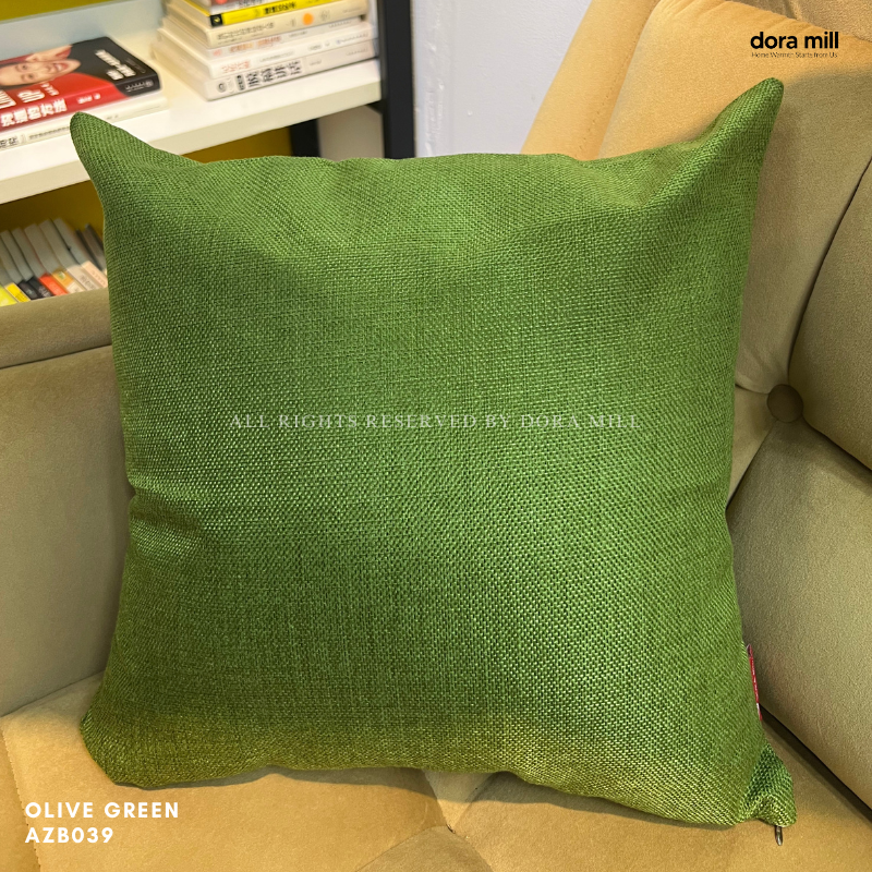 Plain Linen Cushion Cover for Sofa or Bed Soft Decorative Throw Pillow Case by Dora Mill #AZB