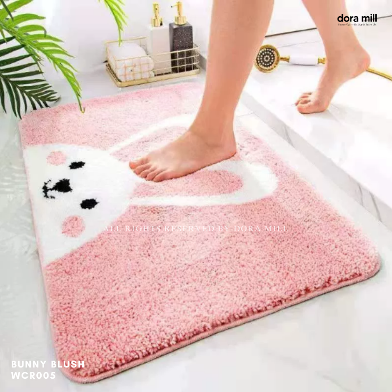 Dora Mill Cartoon Home Decor Imitation Cashmere Floor Mat - Living Room/Bathroom Cartoon Velvet Carpet #WCN