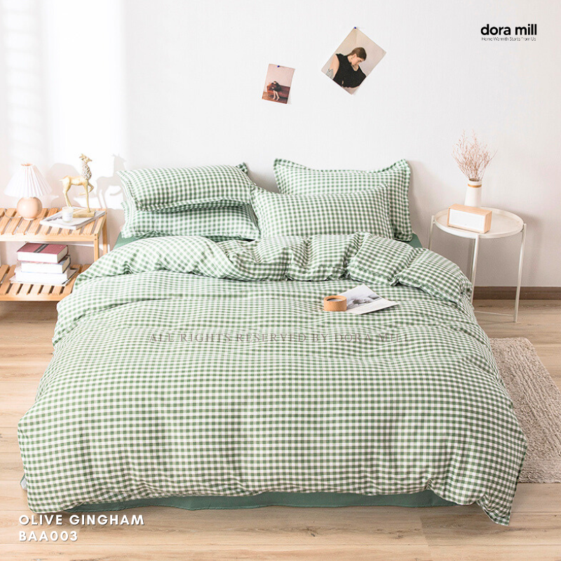 Dora Mill Combed Cotton Bedsheet w/Quilt Cover #A