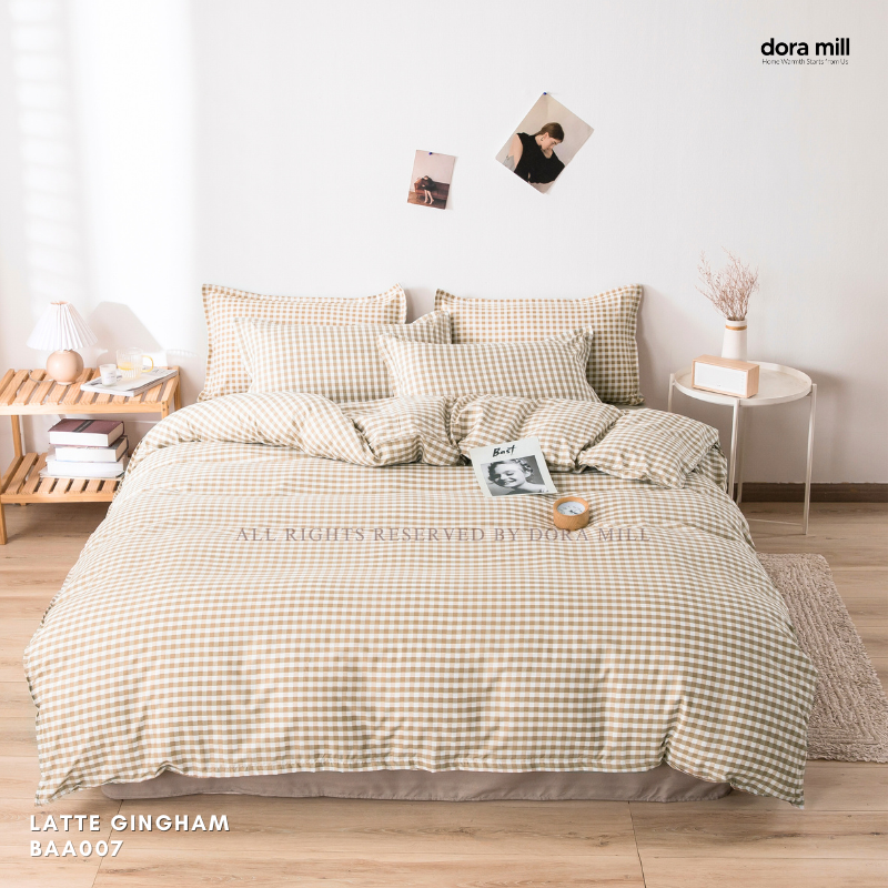 Dora Mill Combed Cotton Bedsheet w/Quilt Cover #A