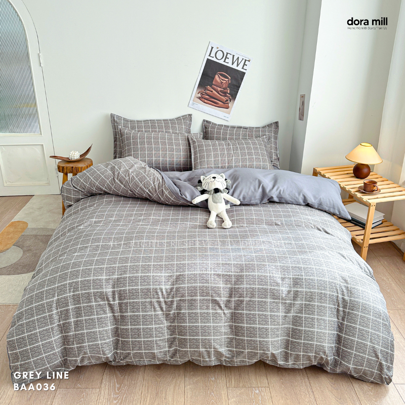 Dora Mill Combed Cotton Bedsheet w/Quilt Cover #A