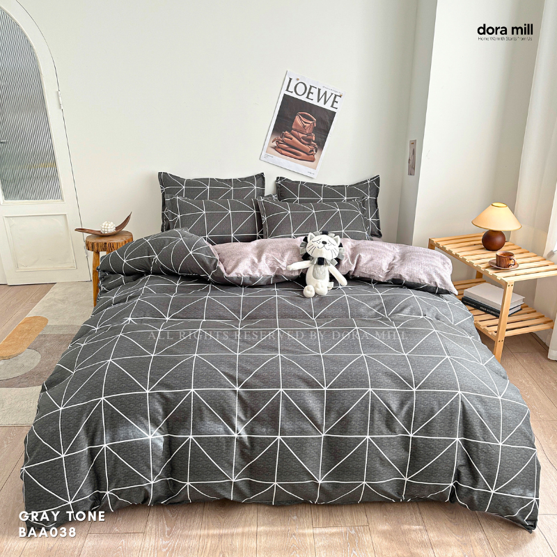 Dora Mill Combed Cotton Bedsheet w/Quilt Cover #A