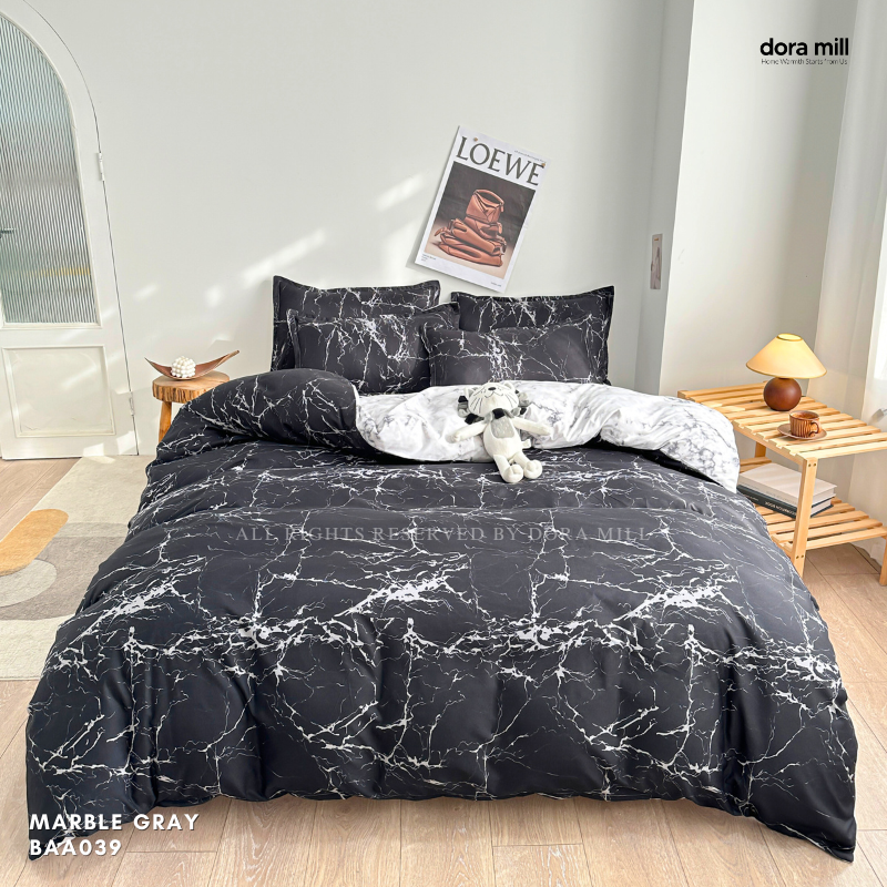 Dora Mill Combed Cotton Bedsheet w/Quilt Cover #A